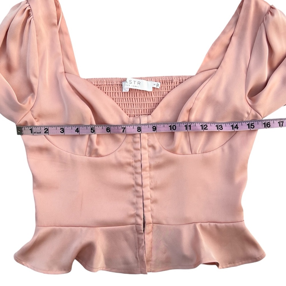 ASTR The Label - Satin Peplum Top - Women’s Size S - Picture 11 of 14